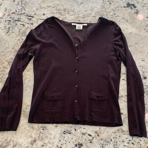Studio M Deep Brown Cardigan Sweater